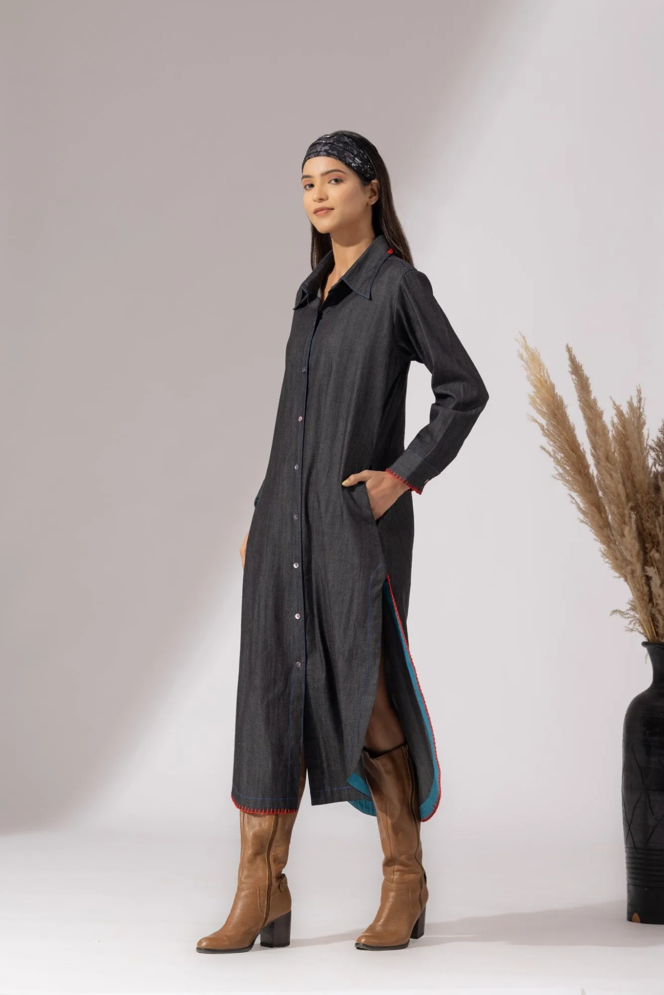 Slate Elegance Dress