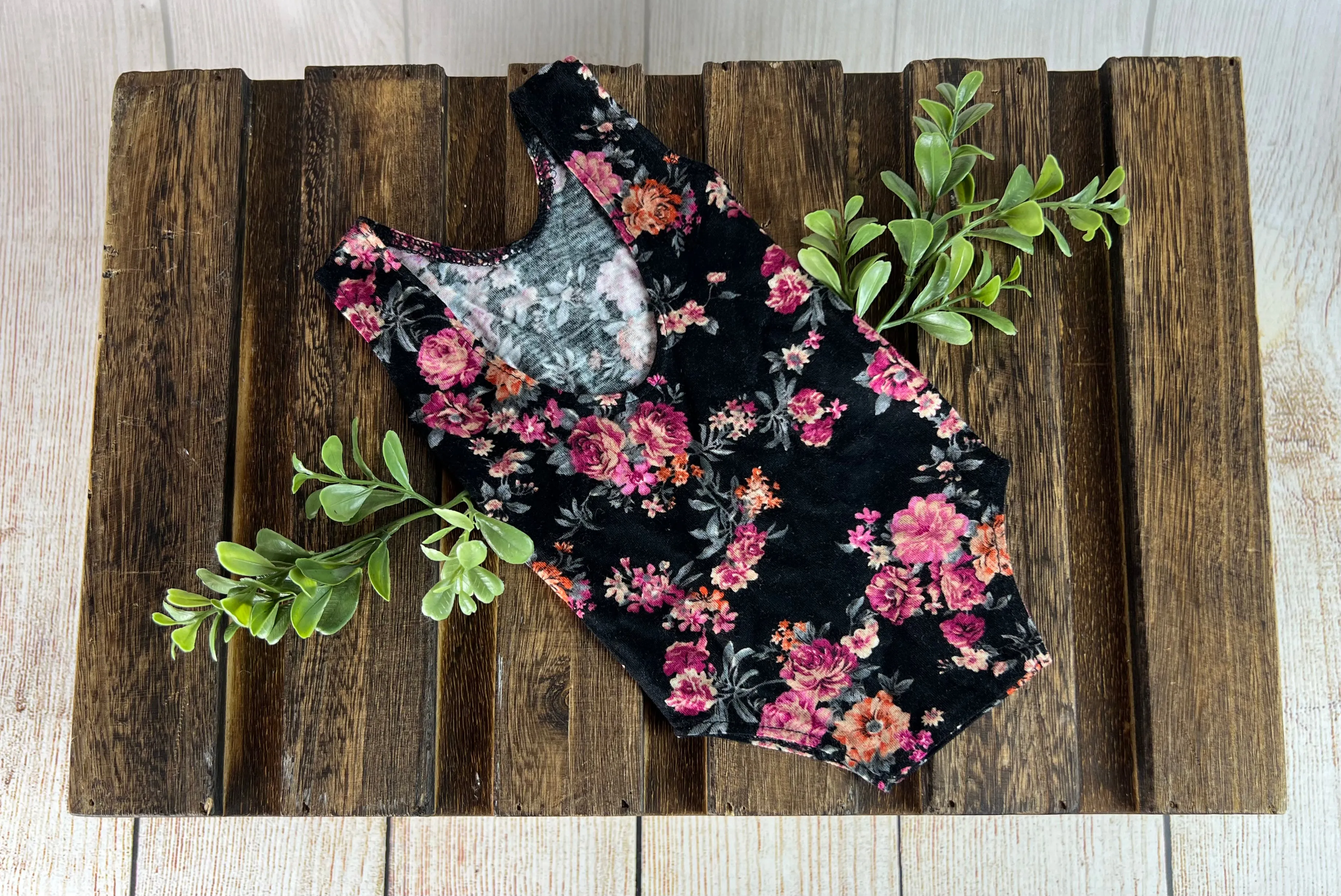 Sleeveless Stitch Romper- Floral 3 -