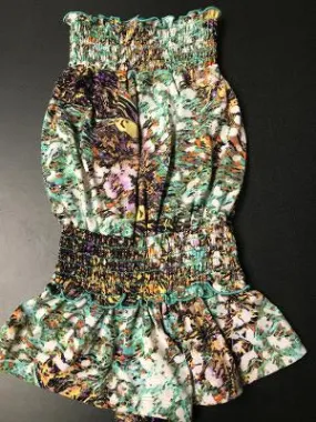 SMOCKED ROMPER SEA REEF