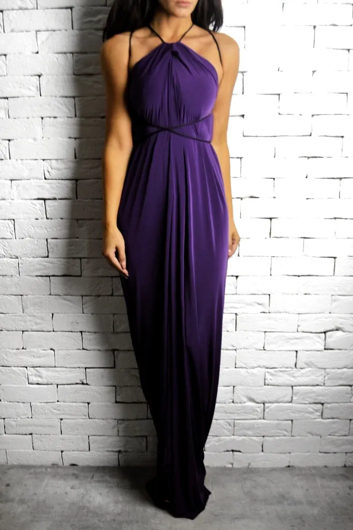 Soho Maxi Dress- Purple / Rope