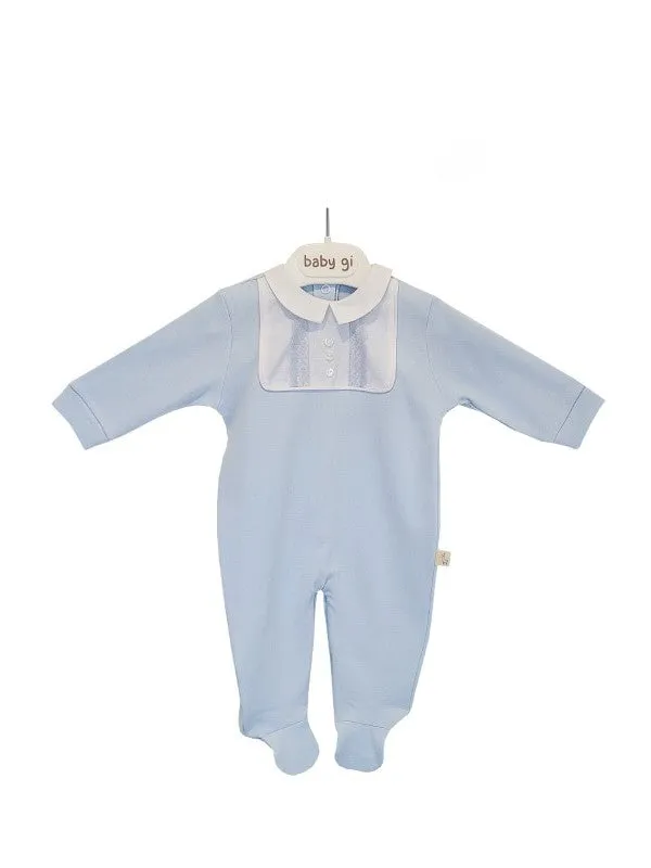 SS20 Baby Gi Baby Blue Lace Babygrow