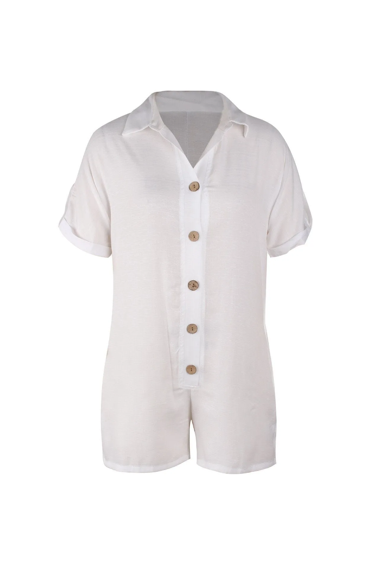 Streetwear Short Sleeve Shirt Romper