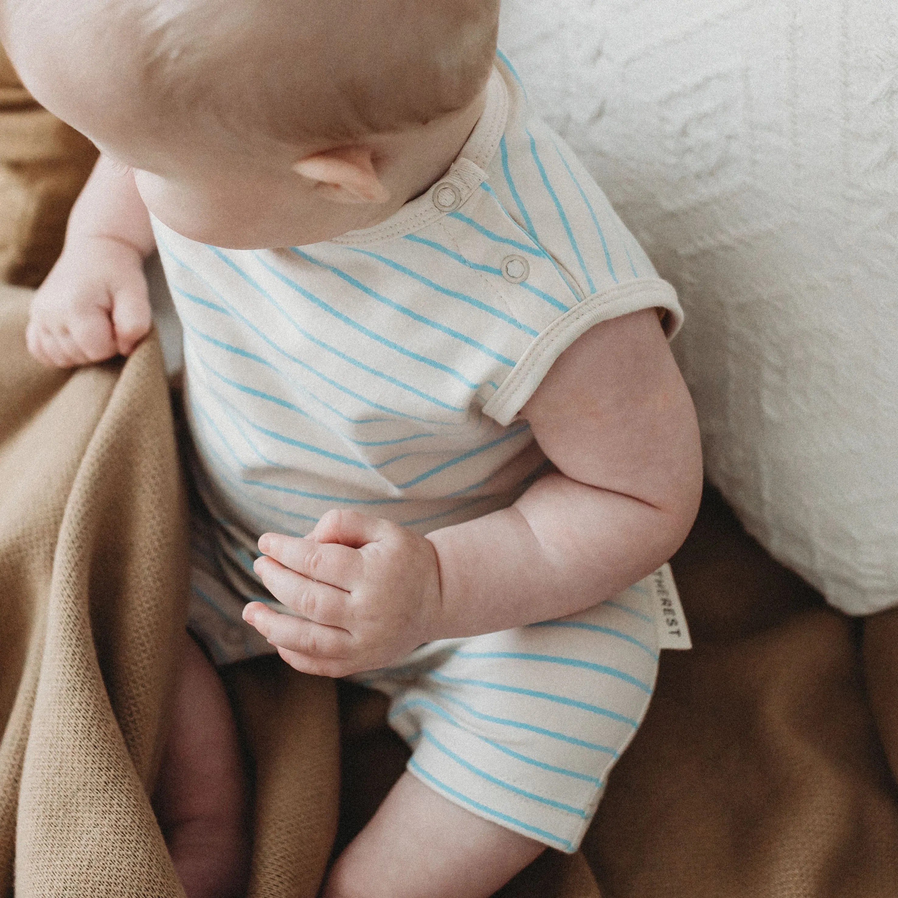 Summer Romper - Blue Sky Stripe