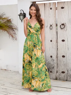 TastyHottie - Breeze Floral Print Spaghetti Strap Maxi Dress