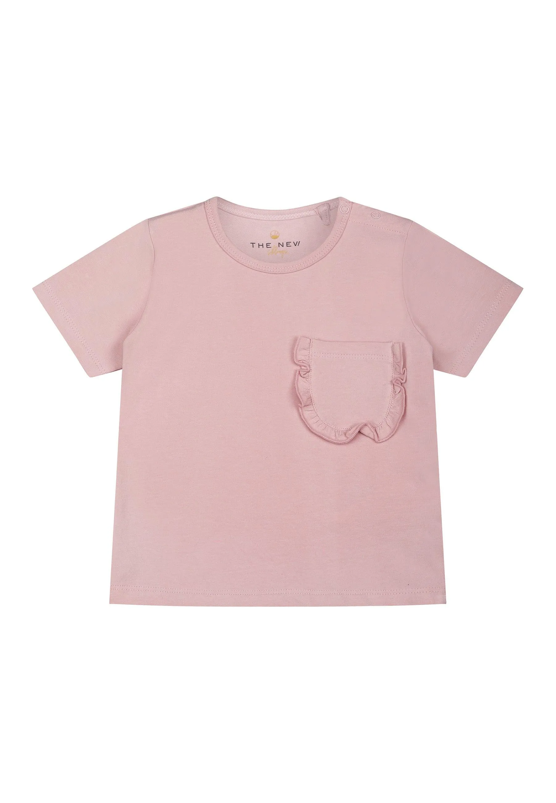 THE NEW - Mädchen T-Shirt mit Rüschen - Bio-Baumwolle (Pink Nectar)