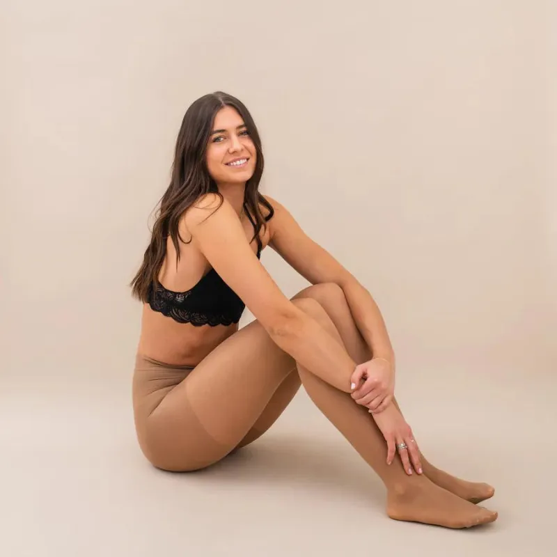 Threads Sheer Contour 8-15 mmHg Compression Tights Tan