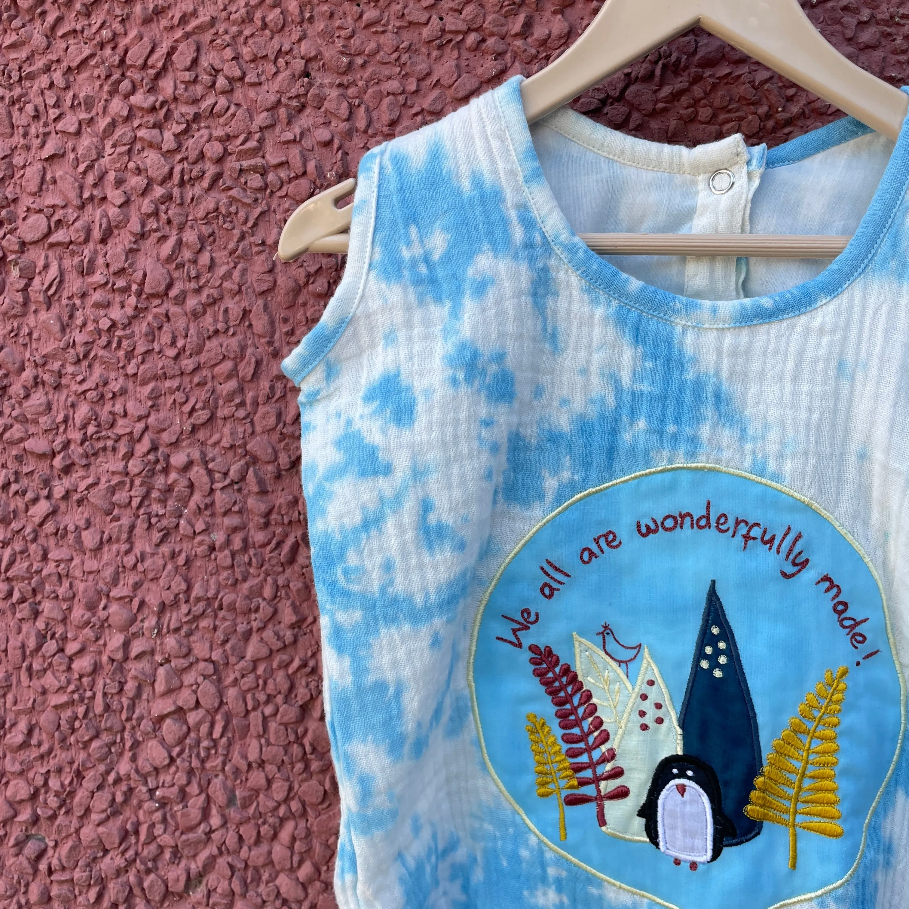 Tie-Dye Penguin Muslin Onesie