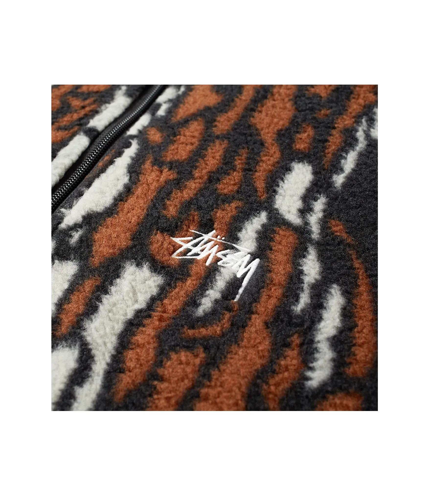 Tree Bark Fleece Jacket - Brown
