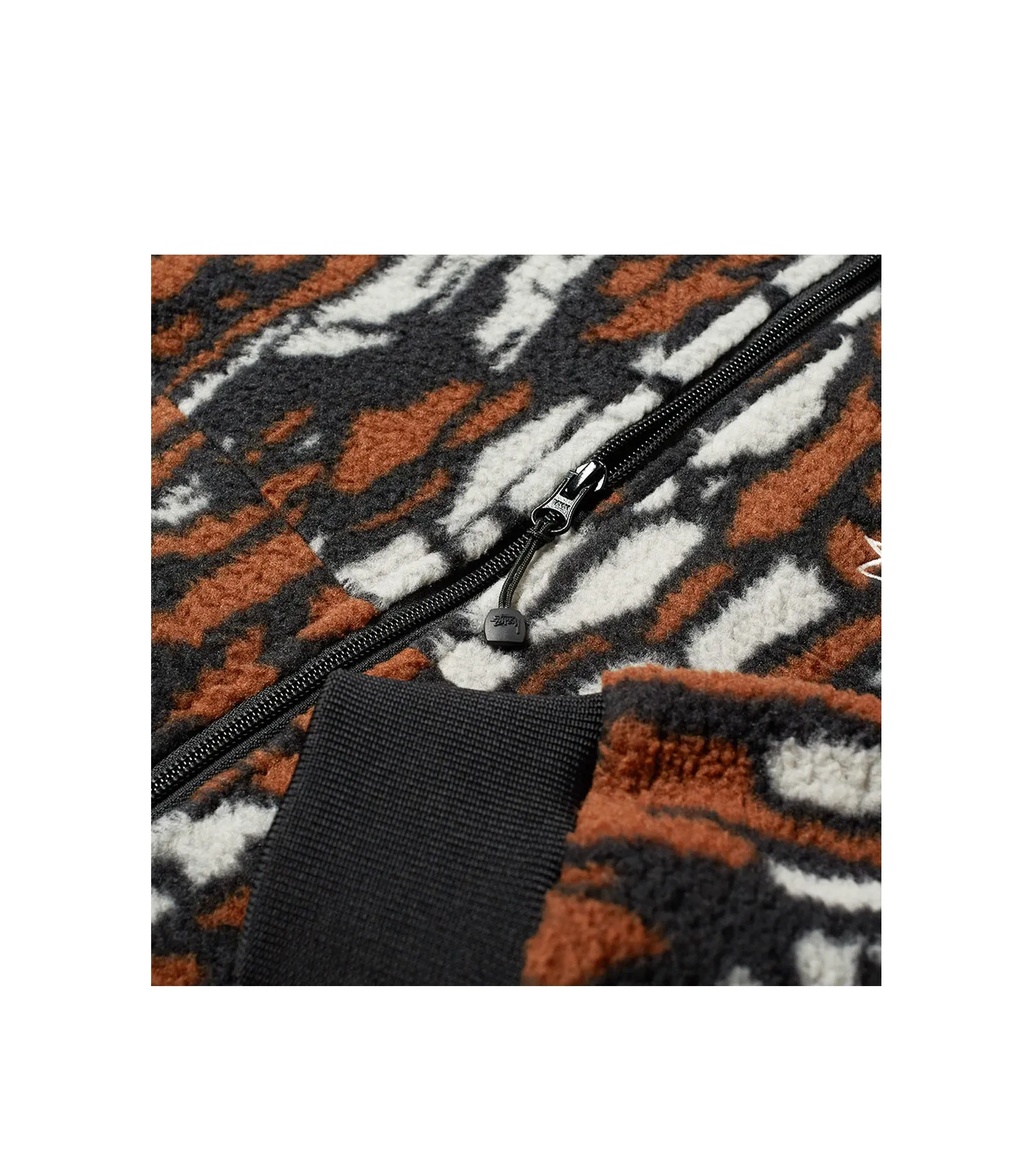 Tree Bark Fleece Jacket - Brown