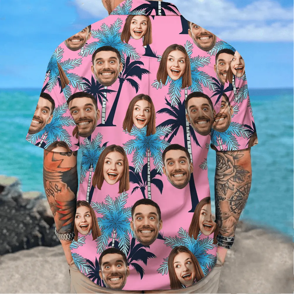 Tropical Hawaiian Shirt for Man Woman - Custom Hawaiian Shirt with Face - Custom Father's Day Gift for Dad