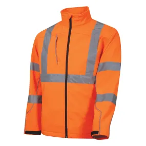 Tru Workwear Hi Vis Orange Soft Shell Jacket c/w Reflective Tape TJ1960T5