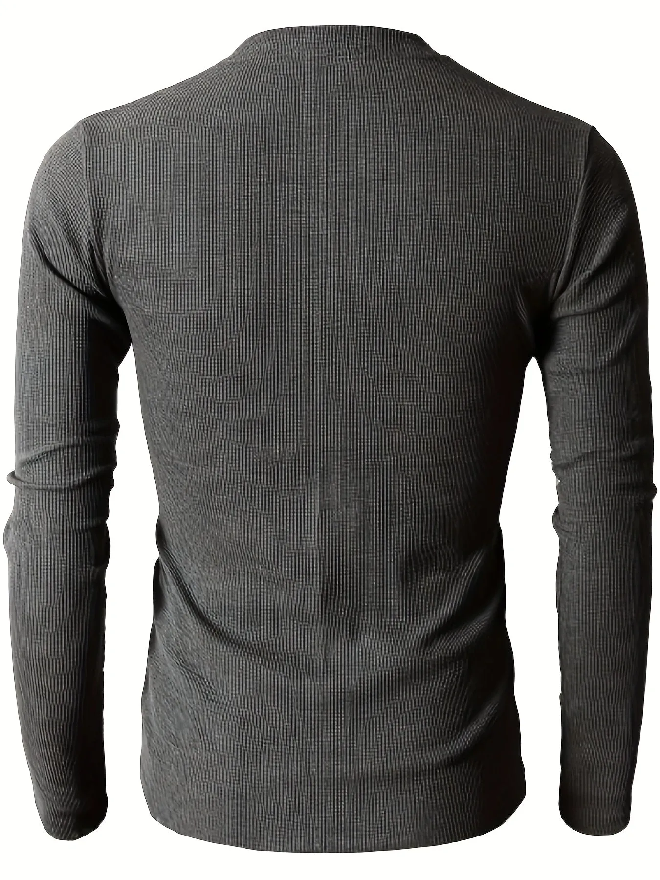 Truigra - Heren Lange Mouw Henley Shirt met Gestreepte Afwerking en Borstzak