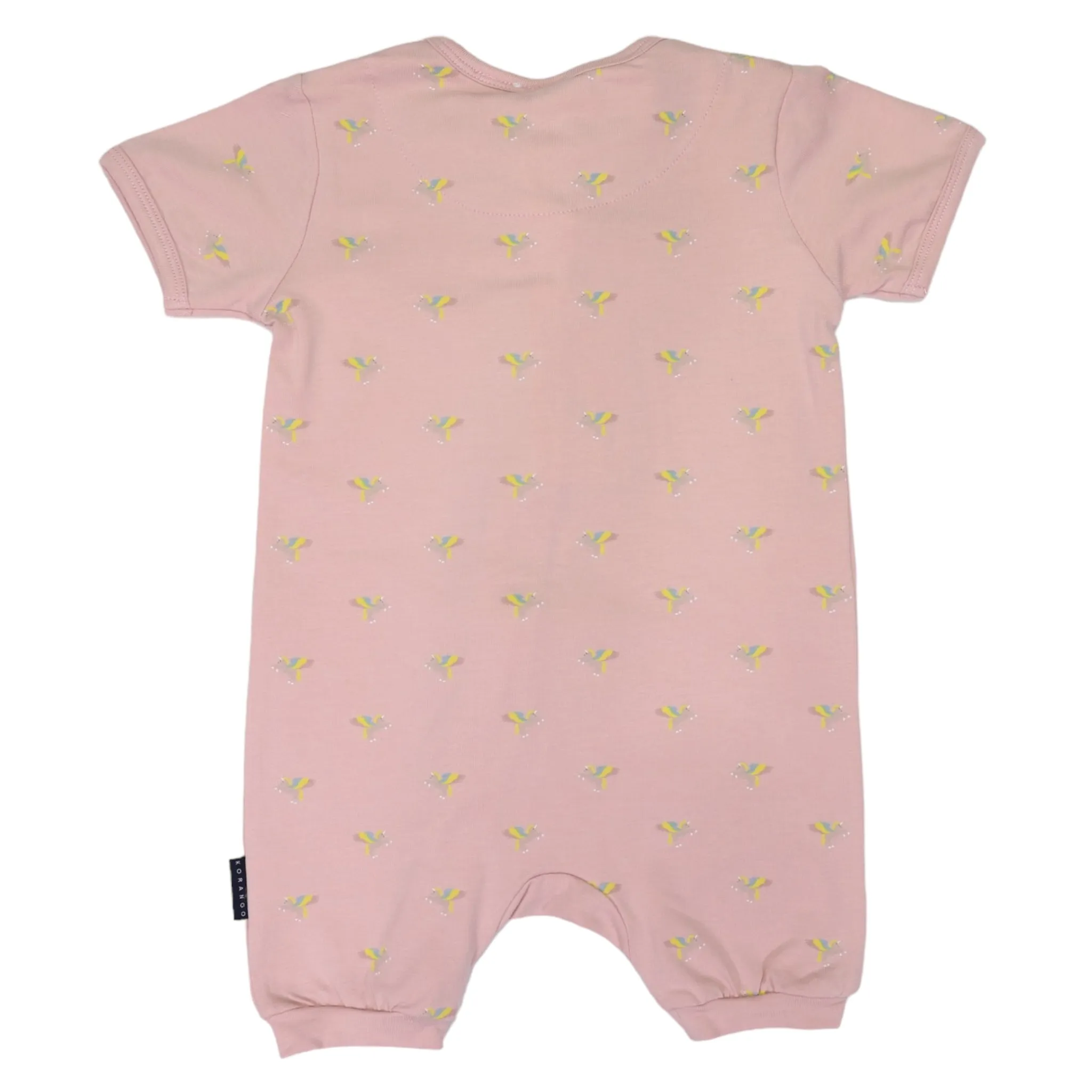 Unicorn Zip Short Sleeve Romper Dusty Pink