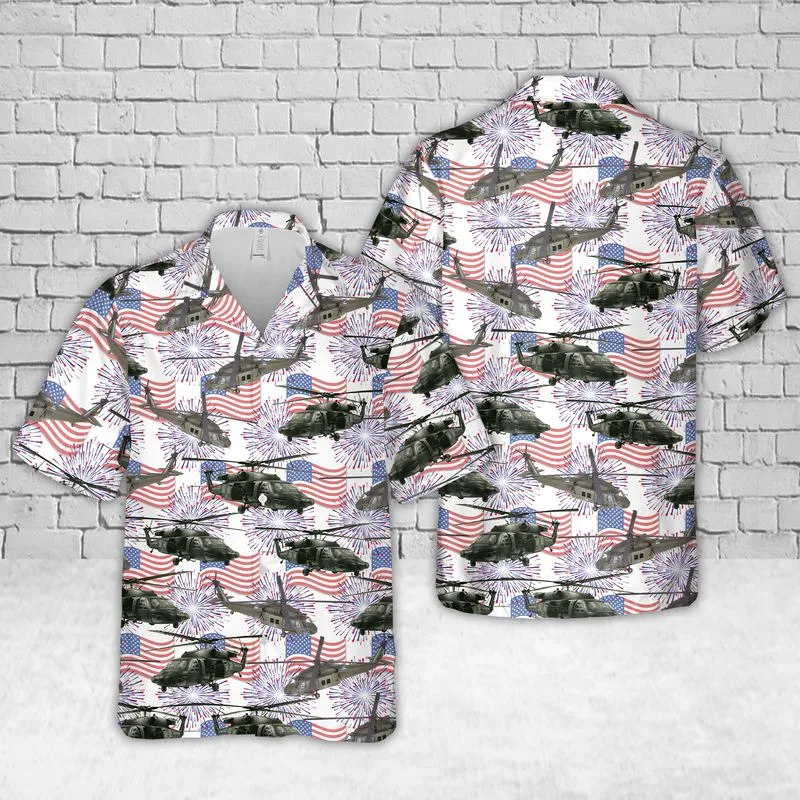 US Army Sikorsky UH-60 Black Hawk Hawaiian Shirt