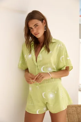 Vacation Bliss Romper Green