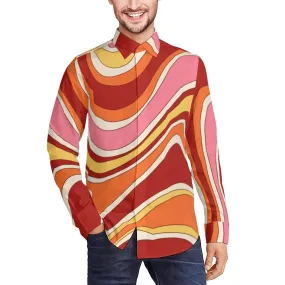 Vintage 70s style shirt, Retro Shirt Men, Hippie Shirt Men, Men's Stripe  shirt, 70s Shirt Men, 70s inspired shirt, 70s Groovy Shirt