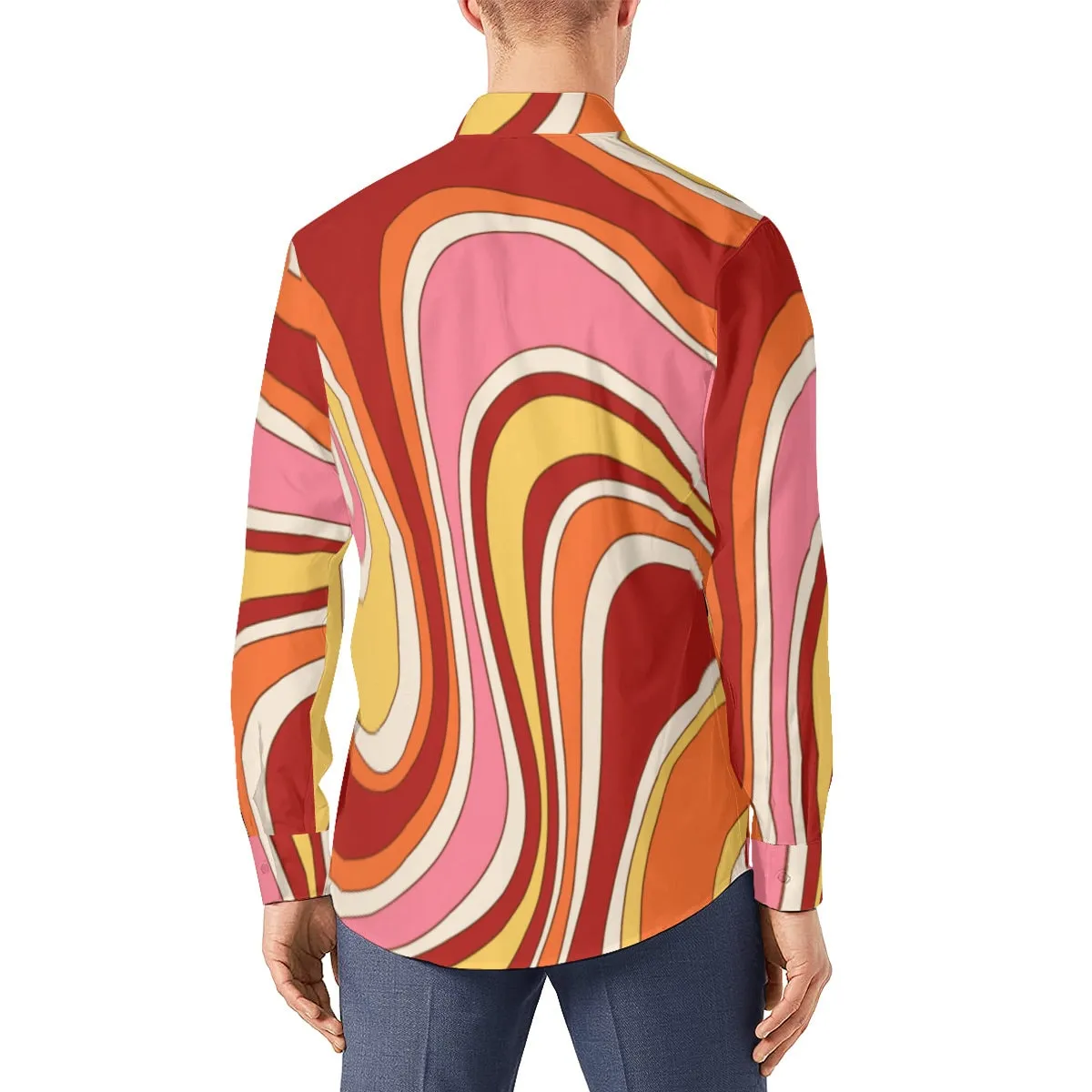Vintage 70s style shirt, Retro Shirt Men, Hippie Shirt Men, Men's Stripe  shirt, 70s Shirt Men, 70s inspired shirt, 70s Groovy Shirt