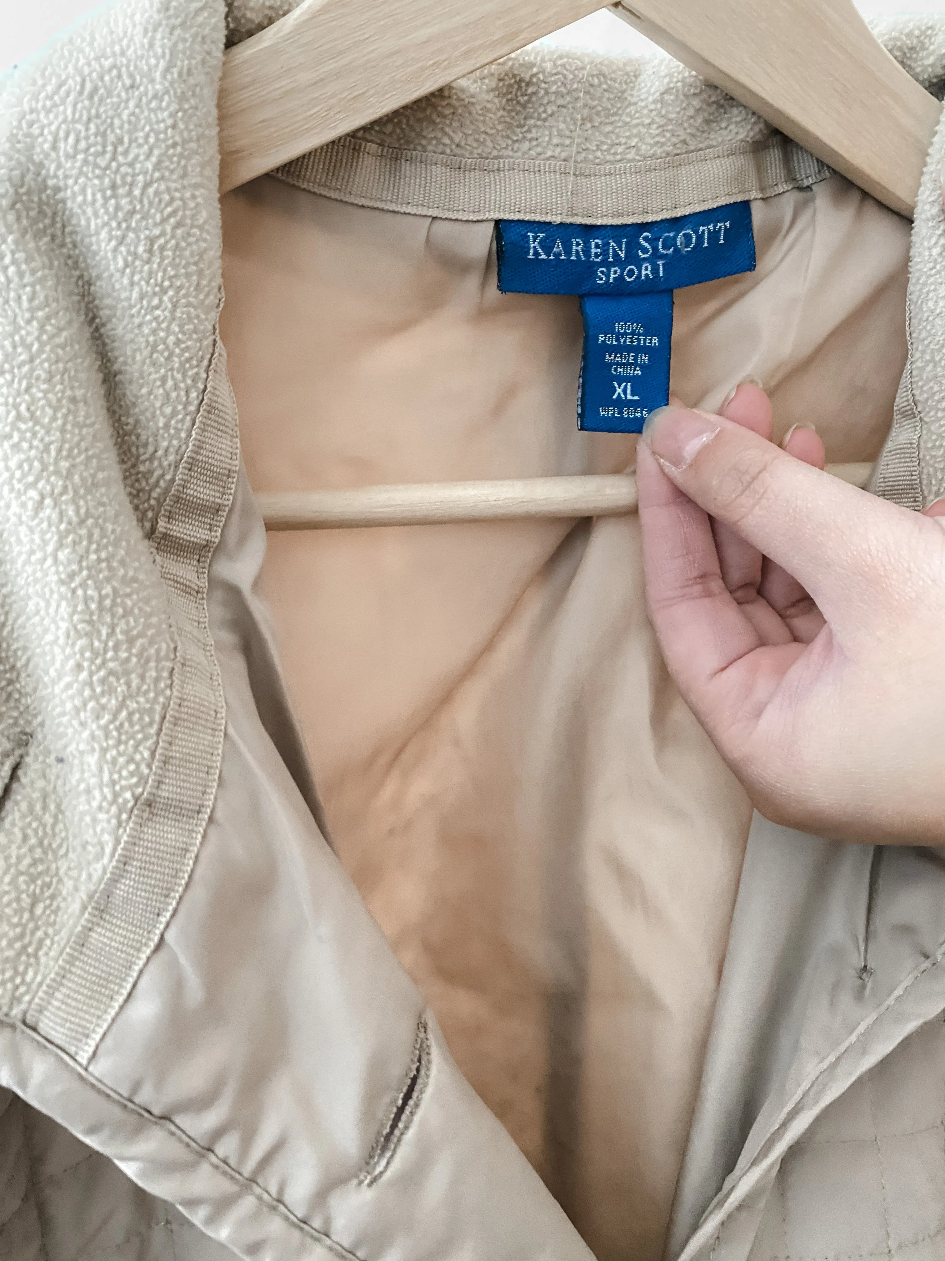 Vintage Mixed Quilt/Fleece Jacket (XL)