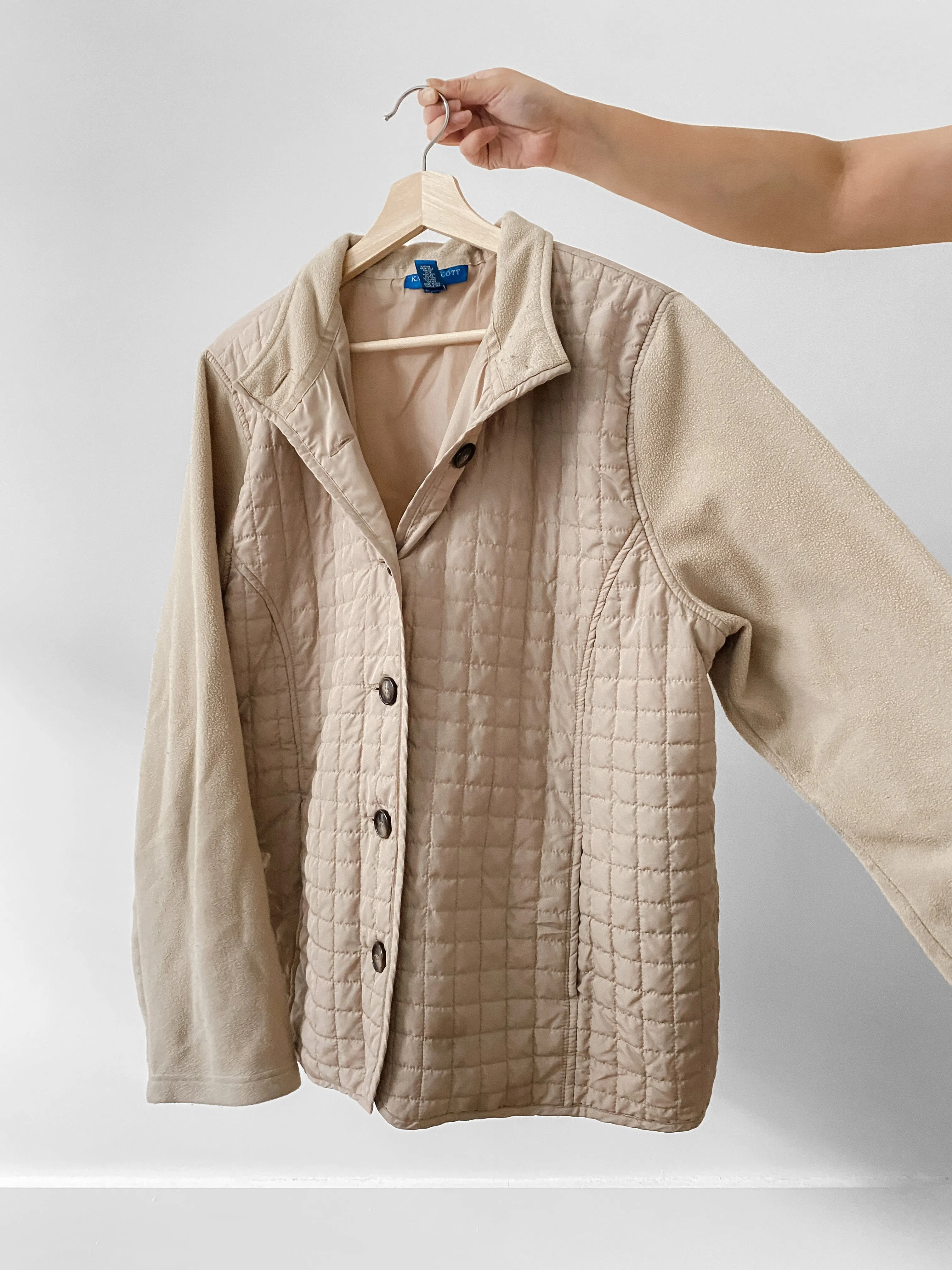 Vintage Mixed Quilt/Fleece Jacket (XL)