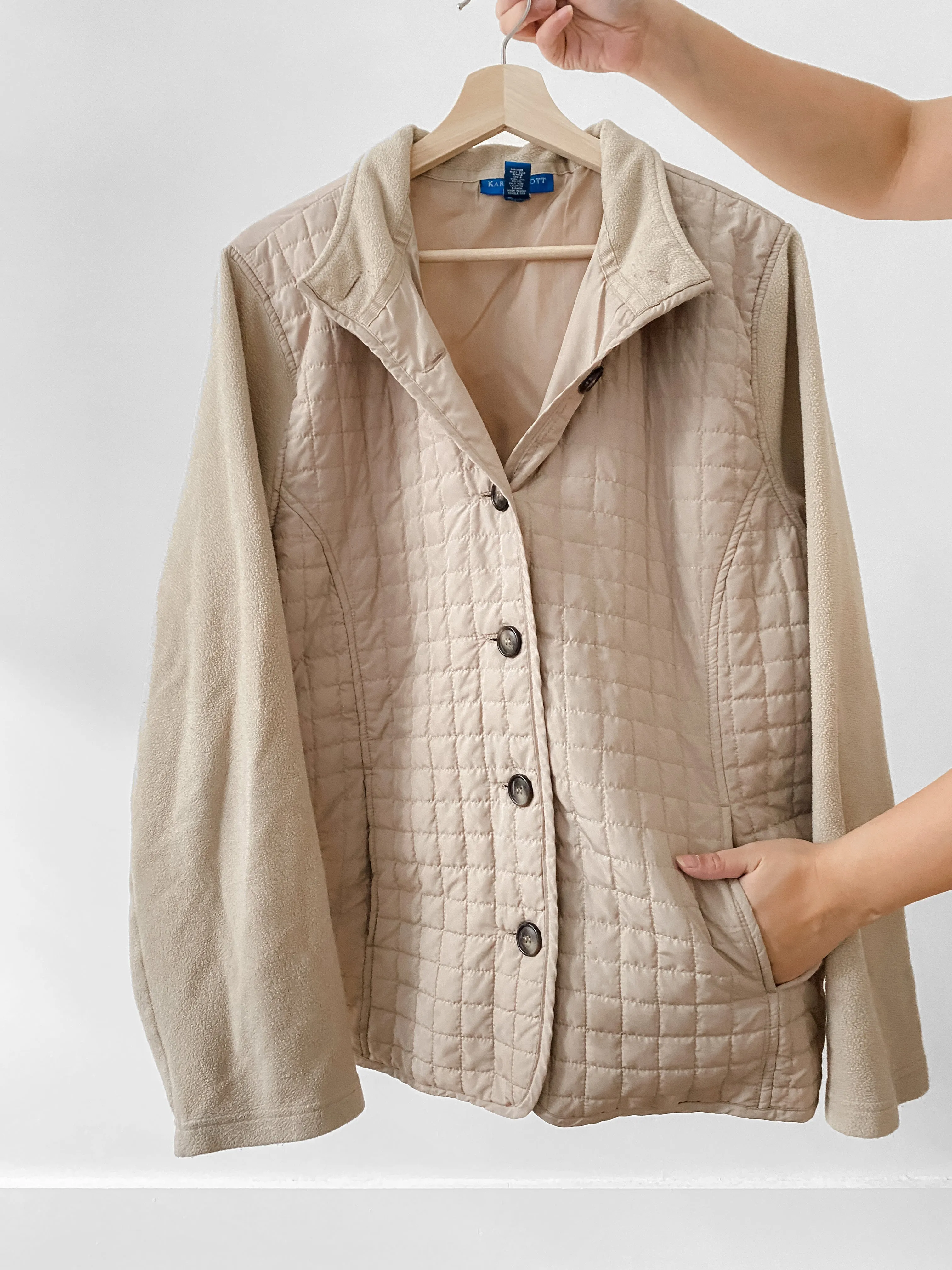 Vintage Mixed Quilt/Fleece Jacket (XL)