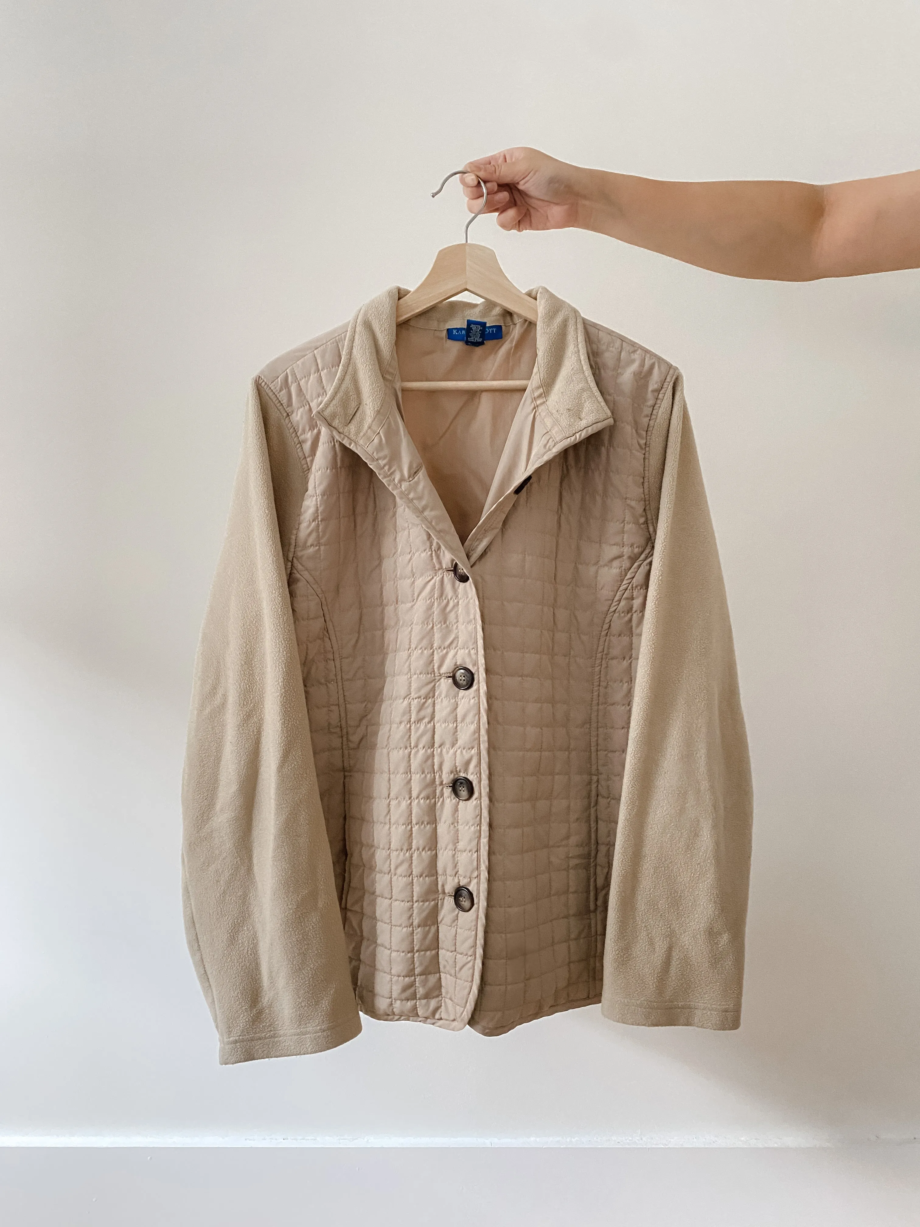 Vintage Mixed Quilt/Fleece Jacket (XL)