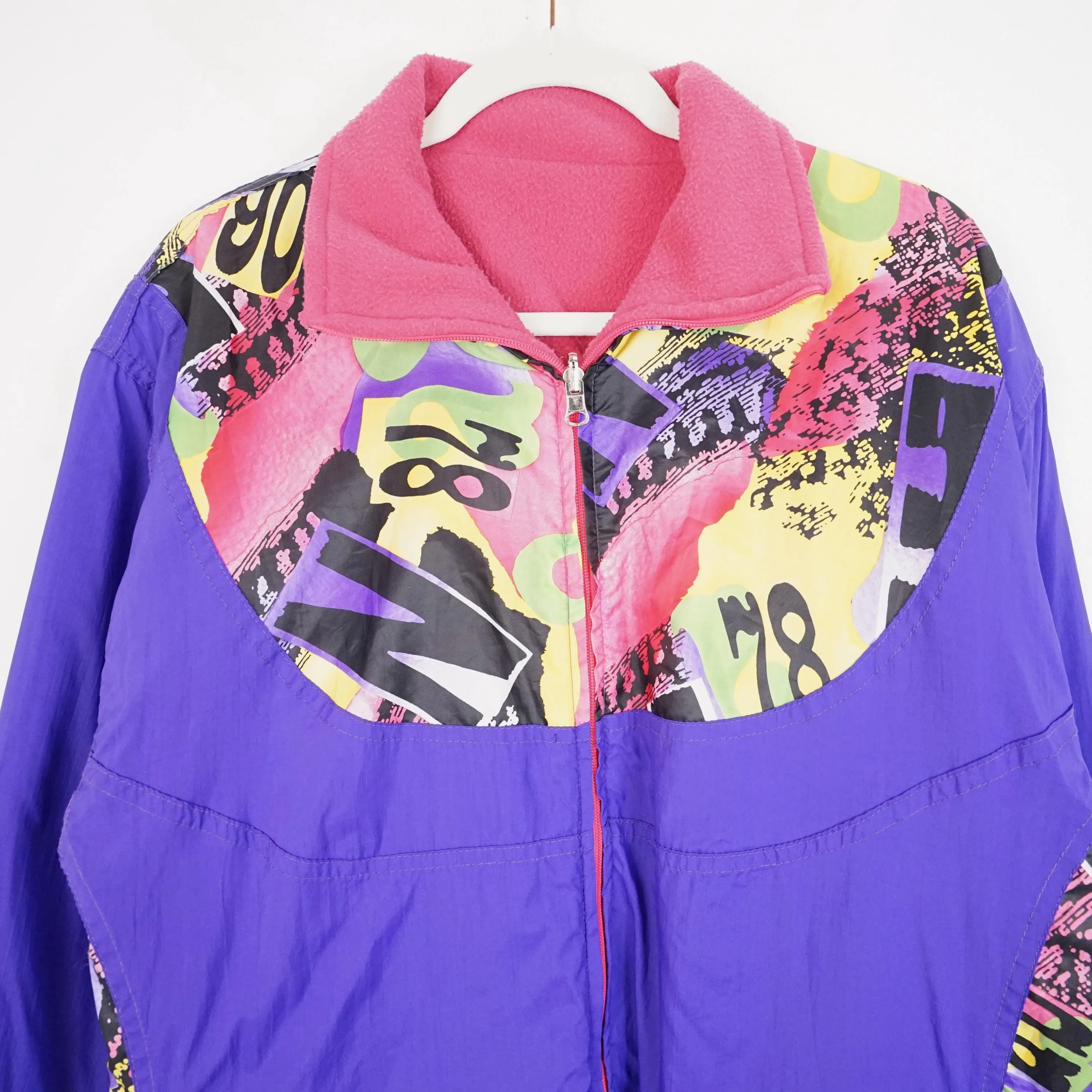 Vintage reversible Fleece Jacket men size L