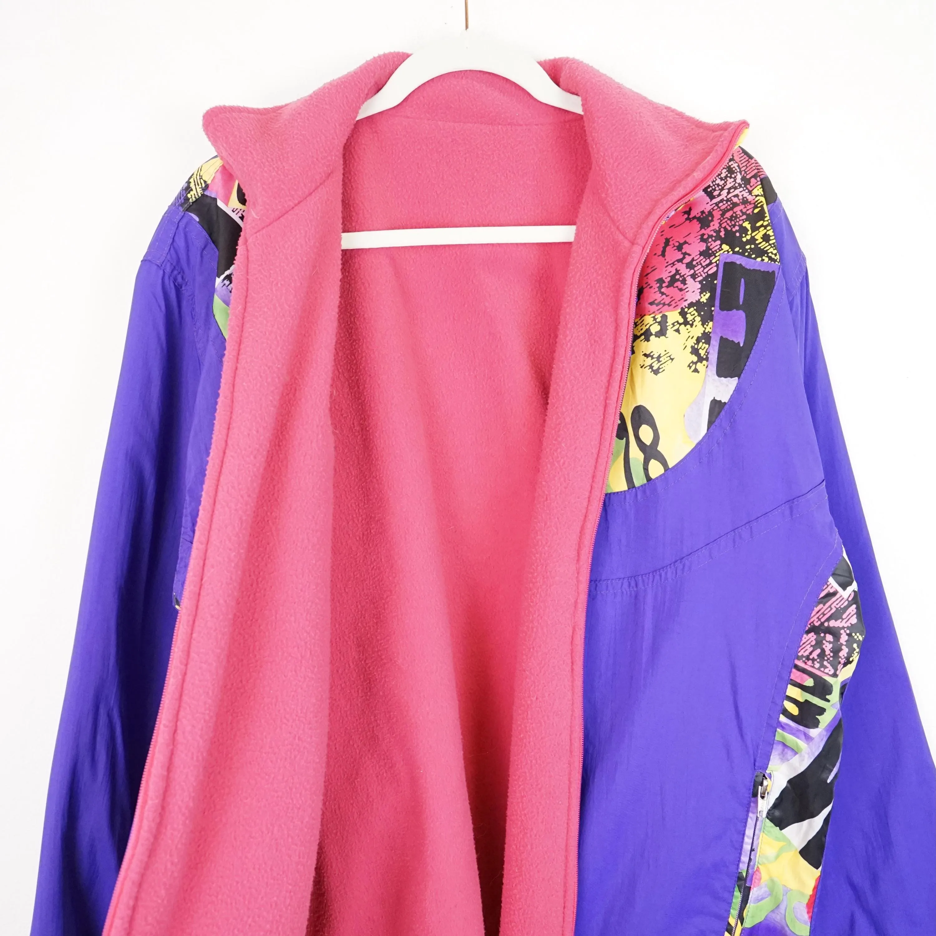 Vintage reversible Fleece Jacket men size L