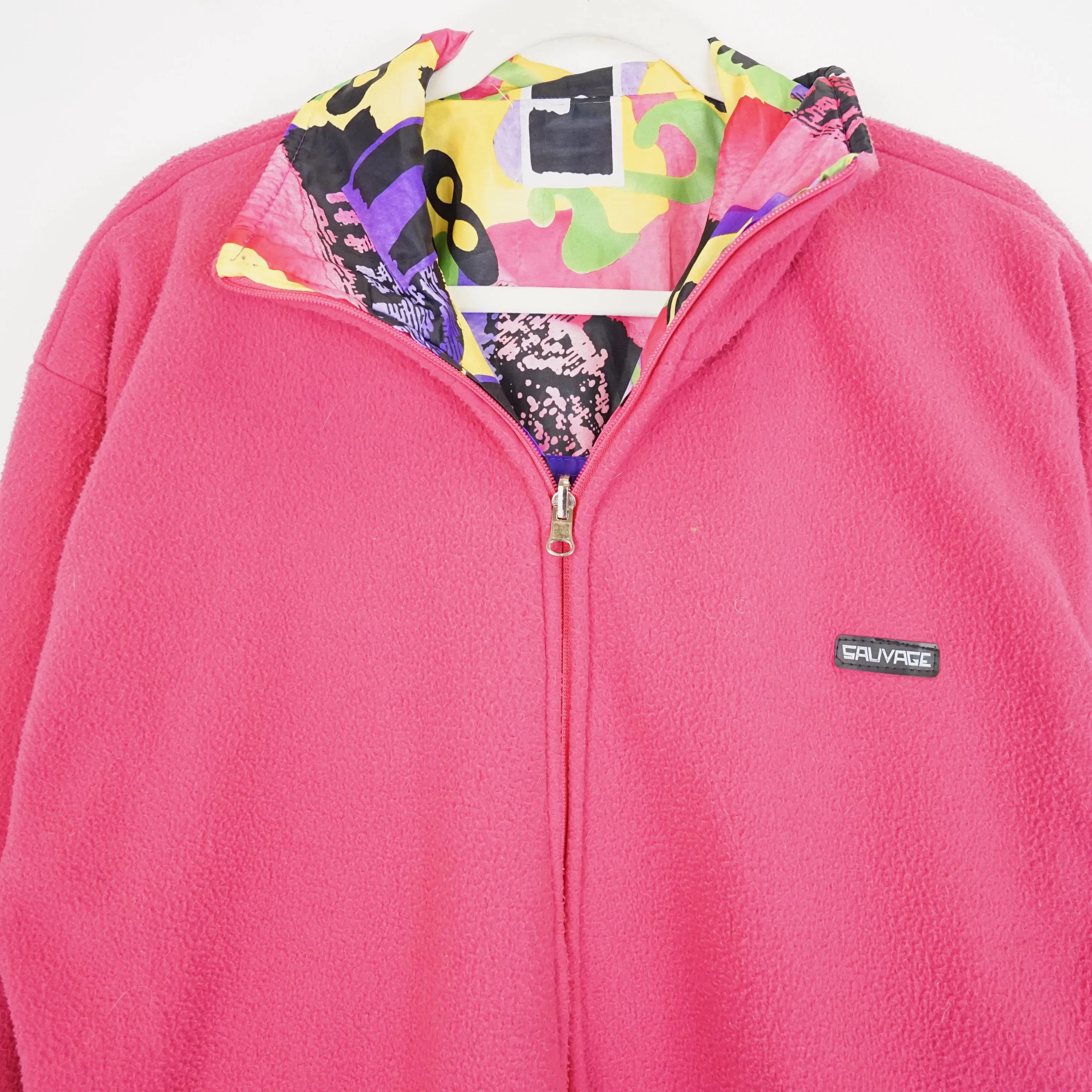 Vintage reversible Fleece Jacket men size L