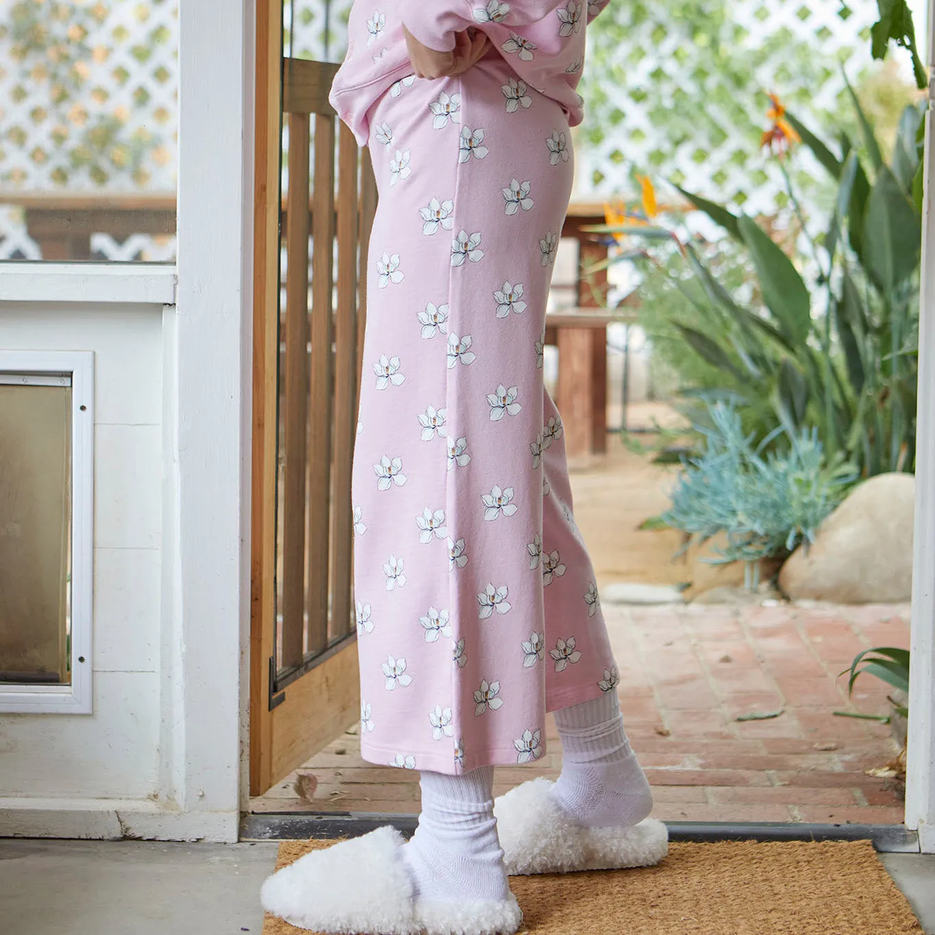 Wide Leg Sweatpant - Blossom