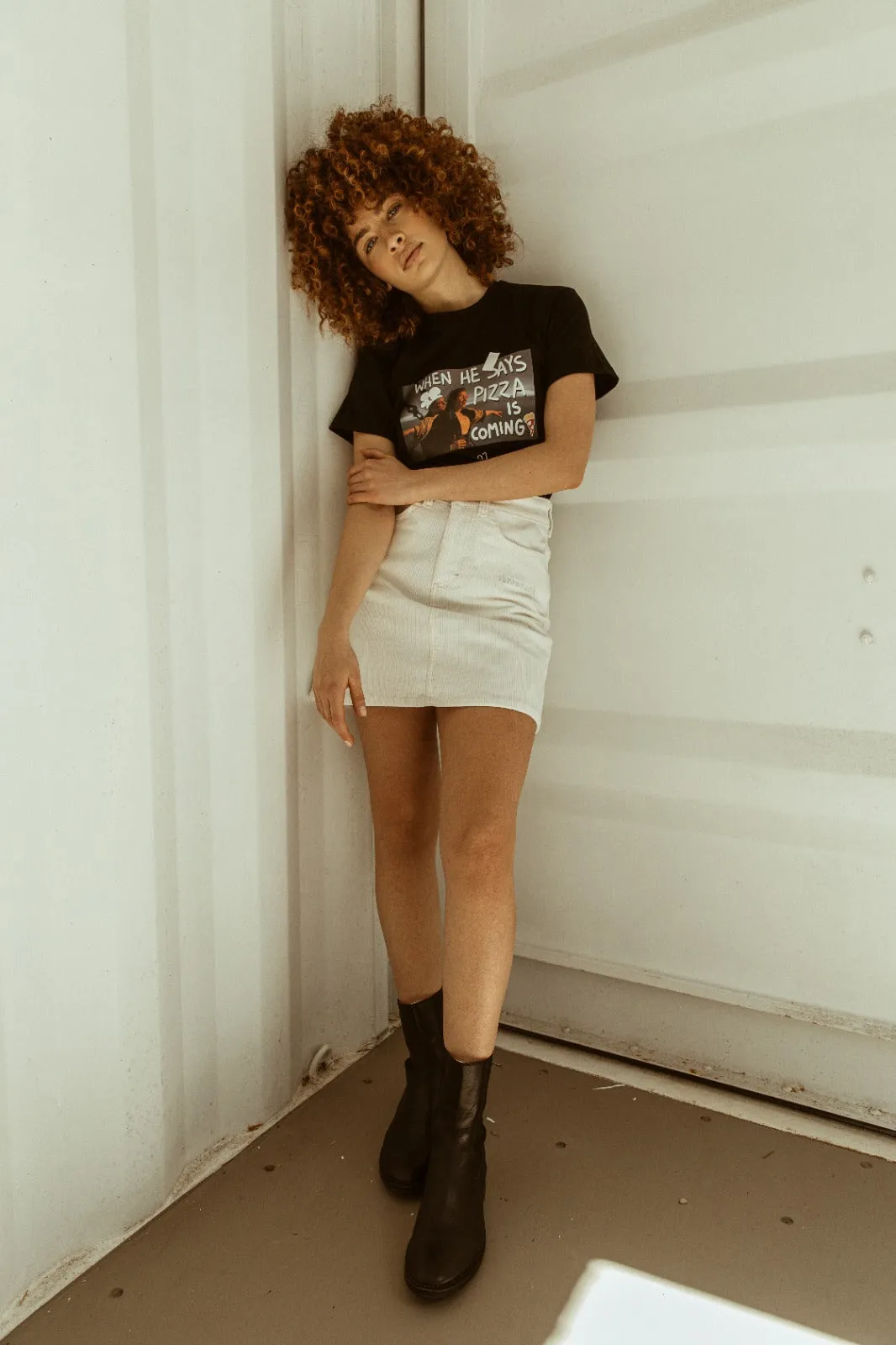 WOMAN T-SHIRT PIZZA