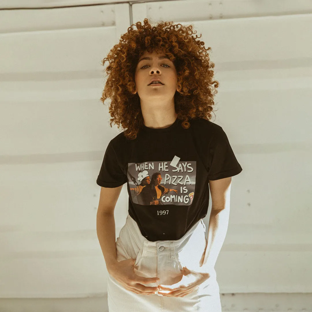 WOMAN T-SHIRT PIZZA
