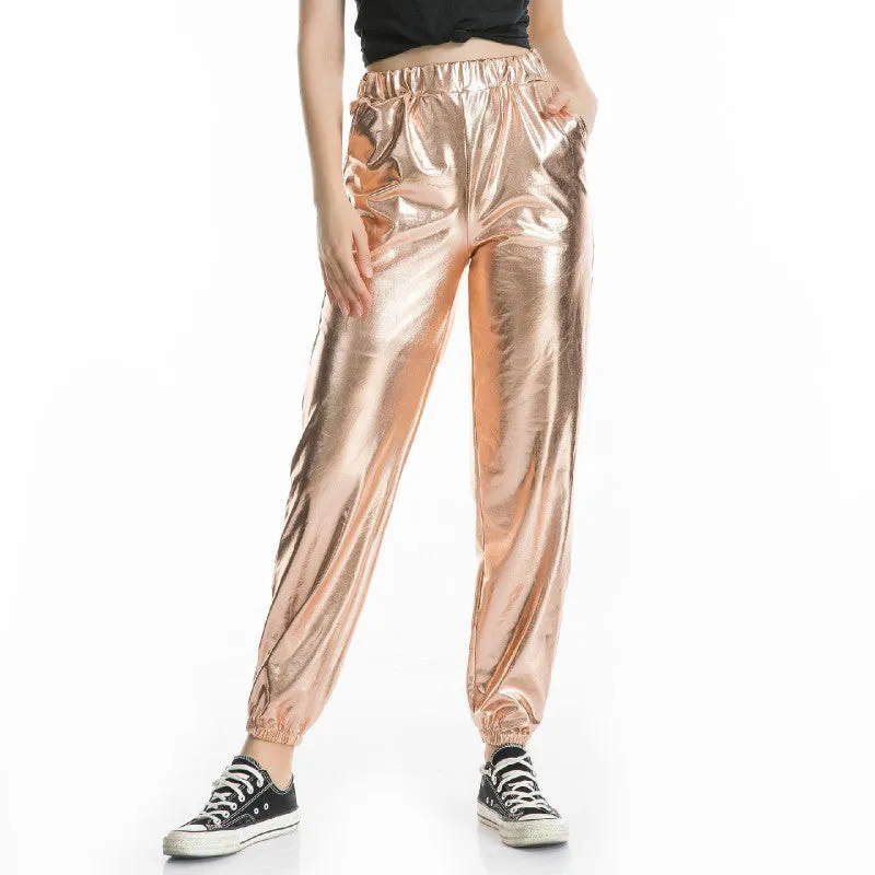 Women's Casual High-Waist Loose Joggers With Pockets