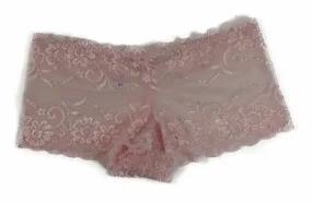 Womens Sexy "Plus Size" Lace Boyleg Underwear Panties Light Pink Lingerie