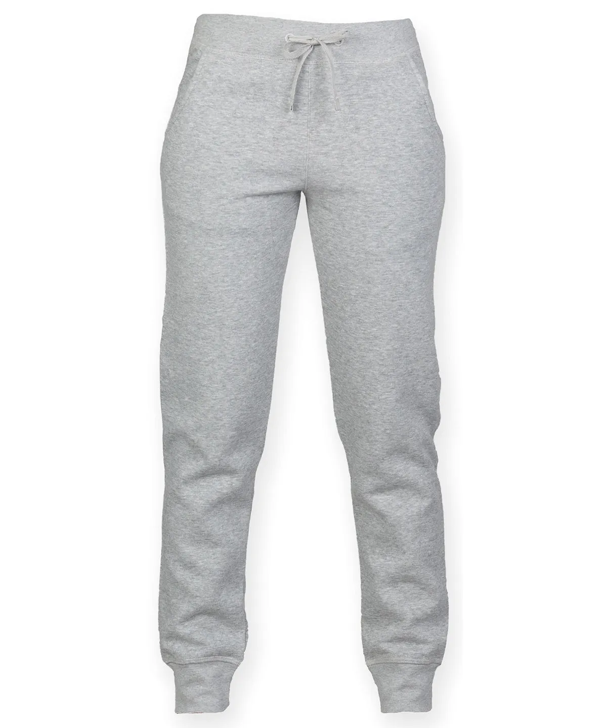 Womens slim cuffed joggers | Heather Grey