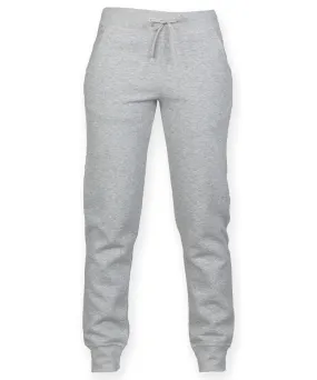 Womens slim cuffed joggers | Heather Grey