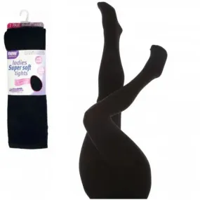 Women's Winter Warm Thermal Tights Black (5 Pairs) - Size Large