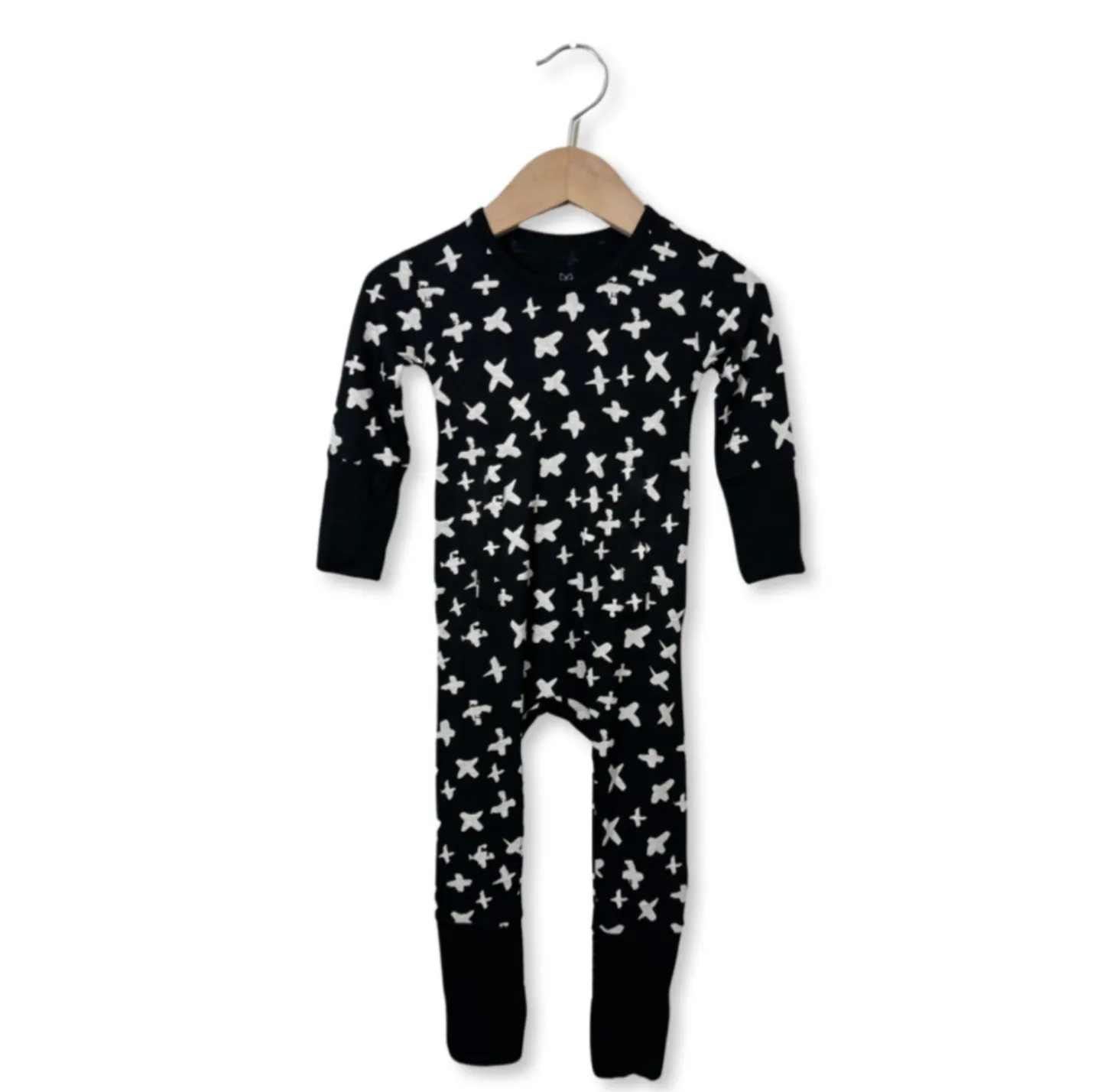 X Marks the Spot Black Kid's Day to Night Romper