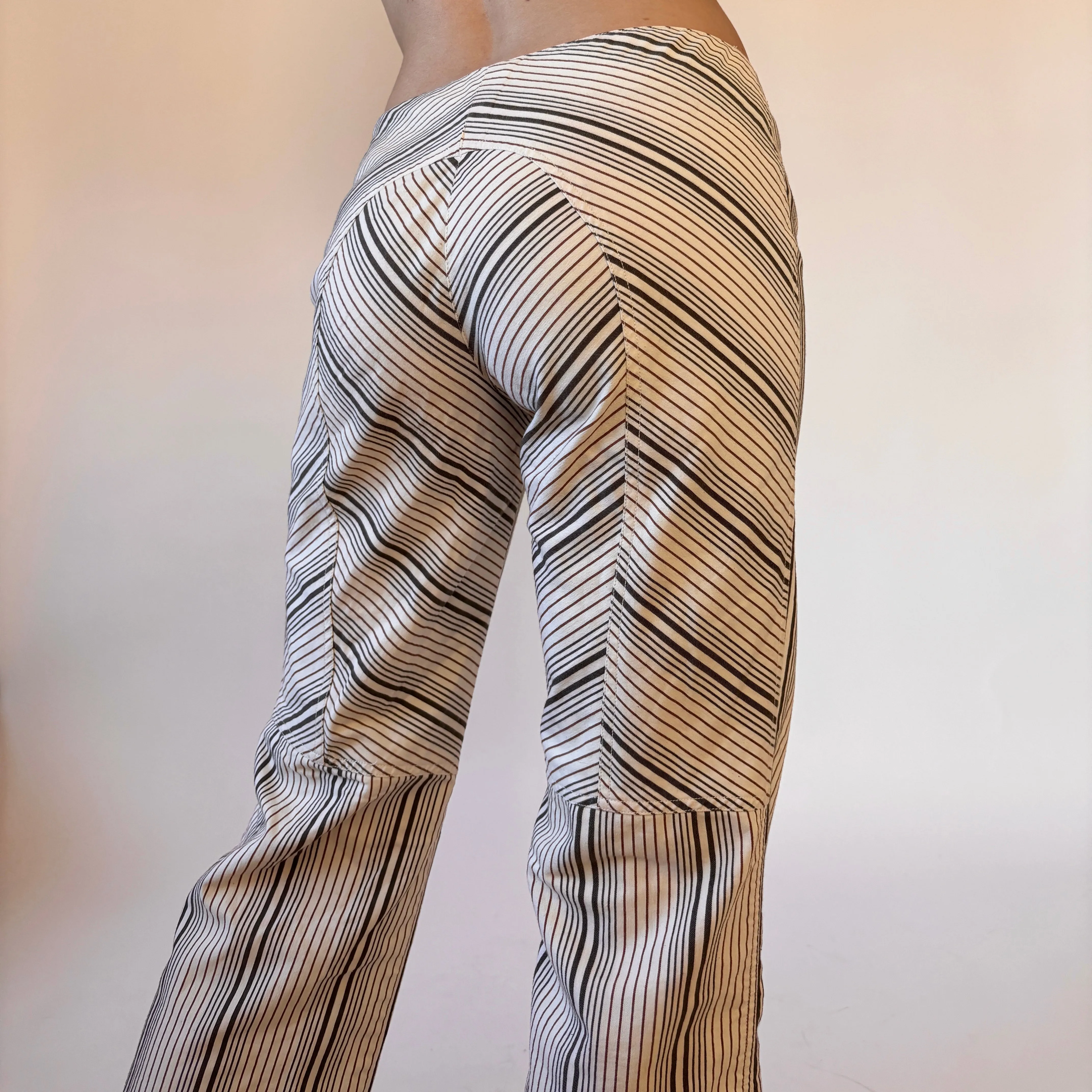 Y2K Low Rise Ribbon Flares (XS)