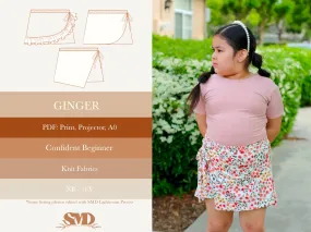Youth Ginger Skort Digital Sewing Pattern Sizes NB-16Y